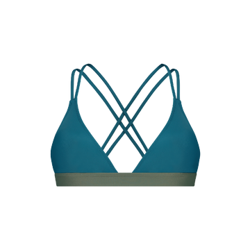 Bikini Top Cross ― Teal / Green